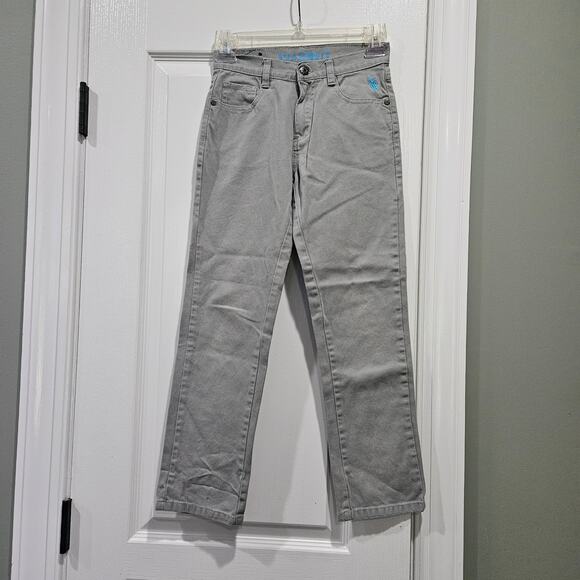 U.S. Polo Assn. Gray Slim Straight Leg Corduroy Pants Boy's Size 8 - Picture 1 of 5